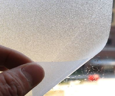  黑水玻璃门外面粘广告用什么材料好？